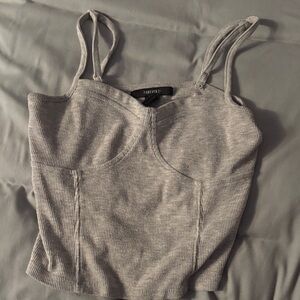 Forever 21 Light Gray Ribbed Camisole
